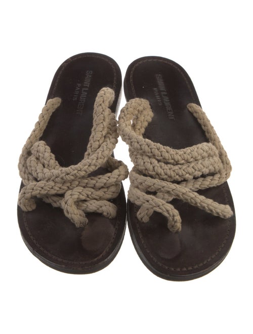 Saint Laurent Leather Slides