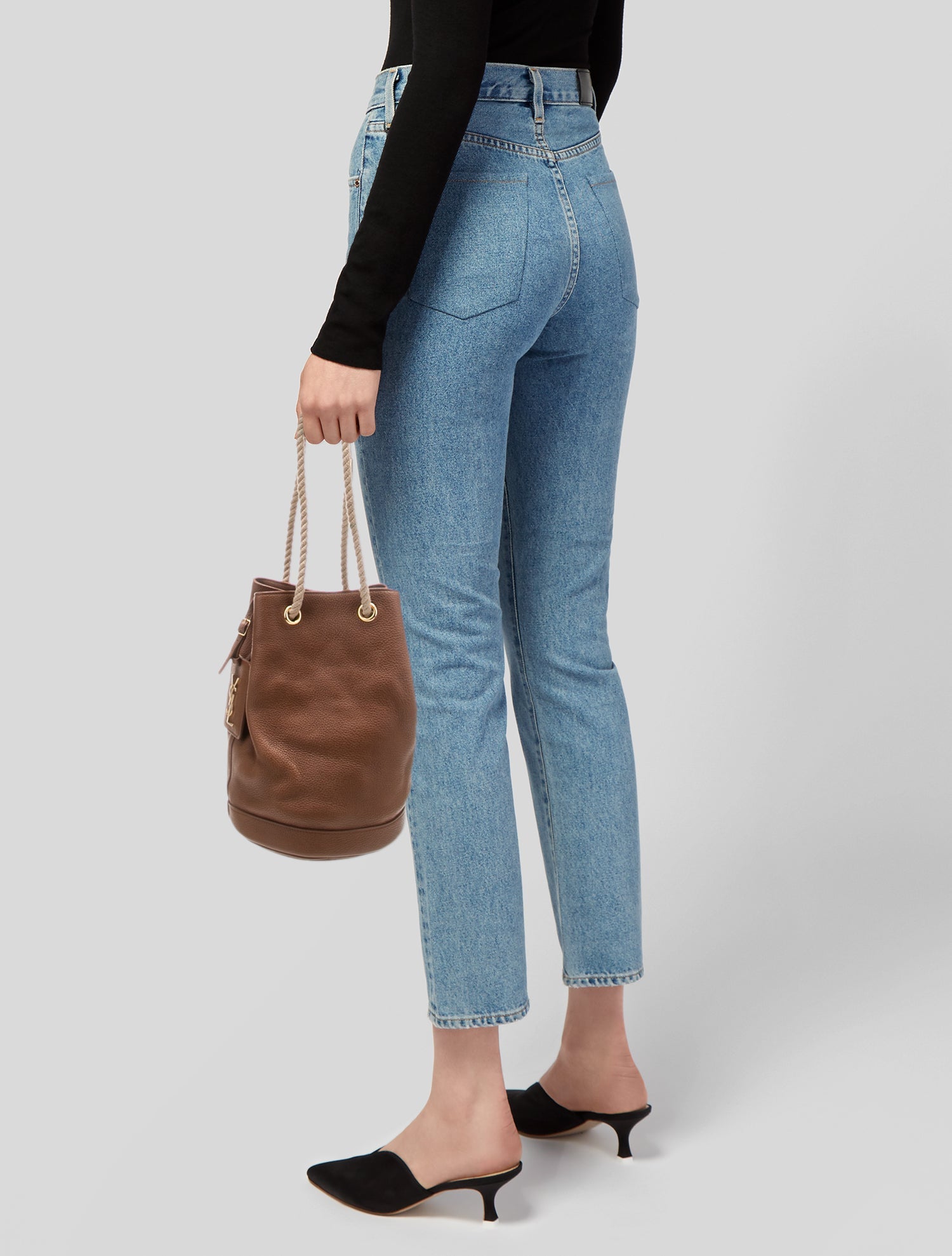 Saint Laurent Leather Bucket Bag