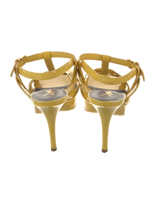 Saint Laurent Patent Leather T-Strap Sandals