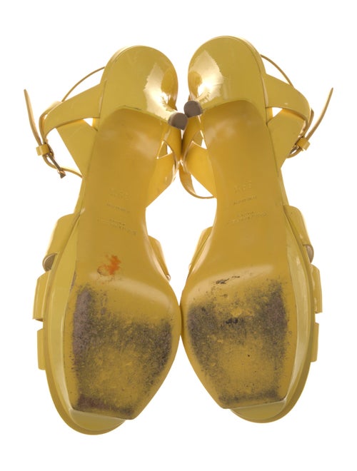 Saint Laurent Patent Leather T-Strap Sandals