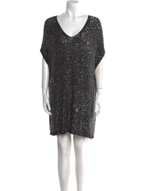 Saint Laurent Sequin V-Neck Sweater