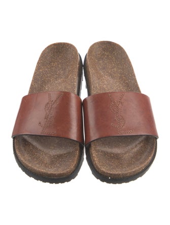 Saint Laurent Leather Slides