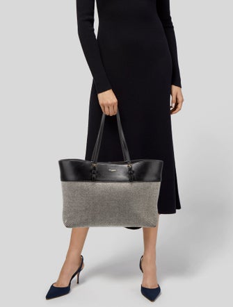 Saint Laurent Tweed Tweed Tote