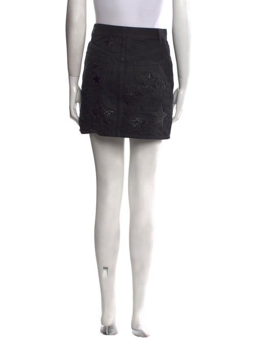 Saint Laurent Raw-Edge Trim Mini Skirt