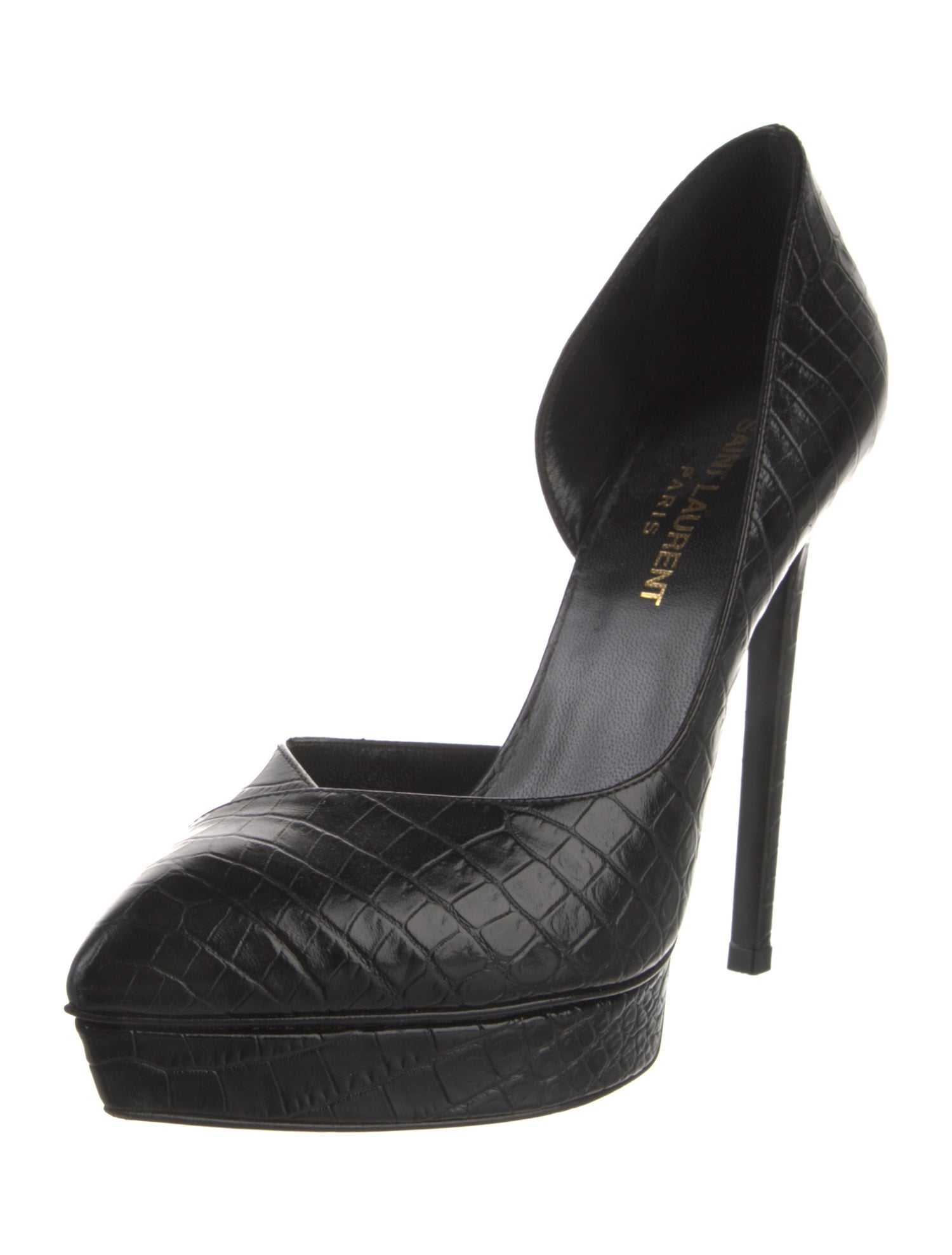 Saint Laurent Crocodile D'Orsay Pumps
