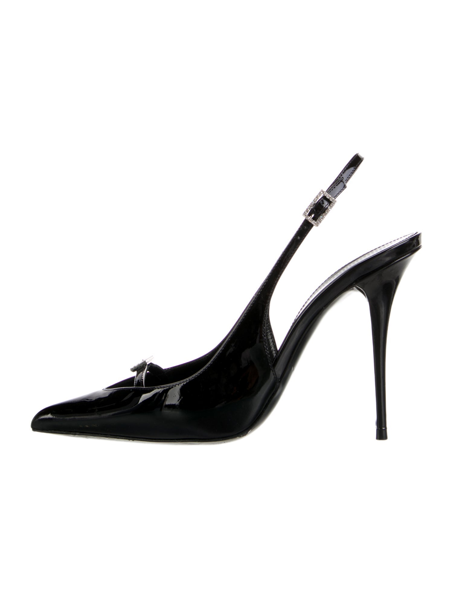 Saint Laurent Patent Leather Slingback Pumps