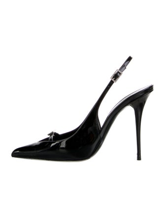 Saint Laurent Patent Leather Slingback Pumps