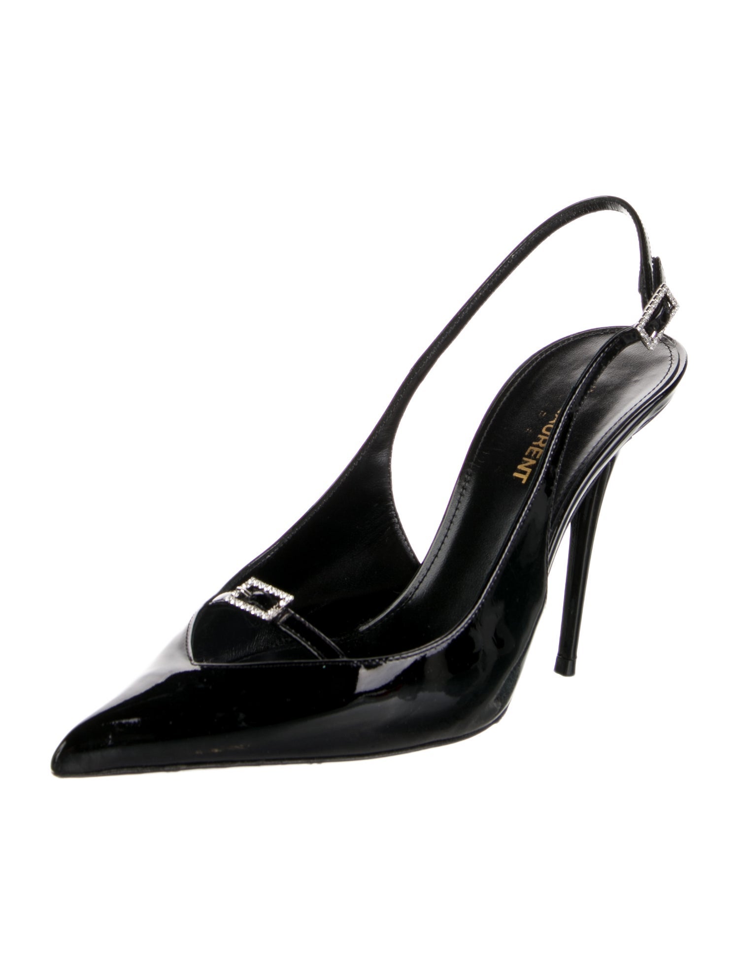 Saint Laurent Patent Leather Slingback Pumps