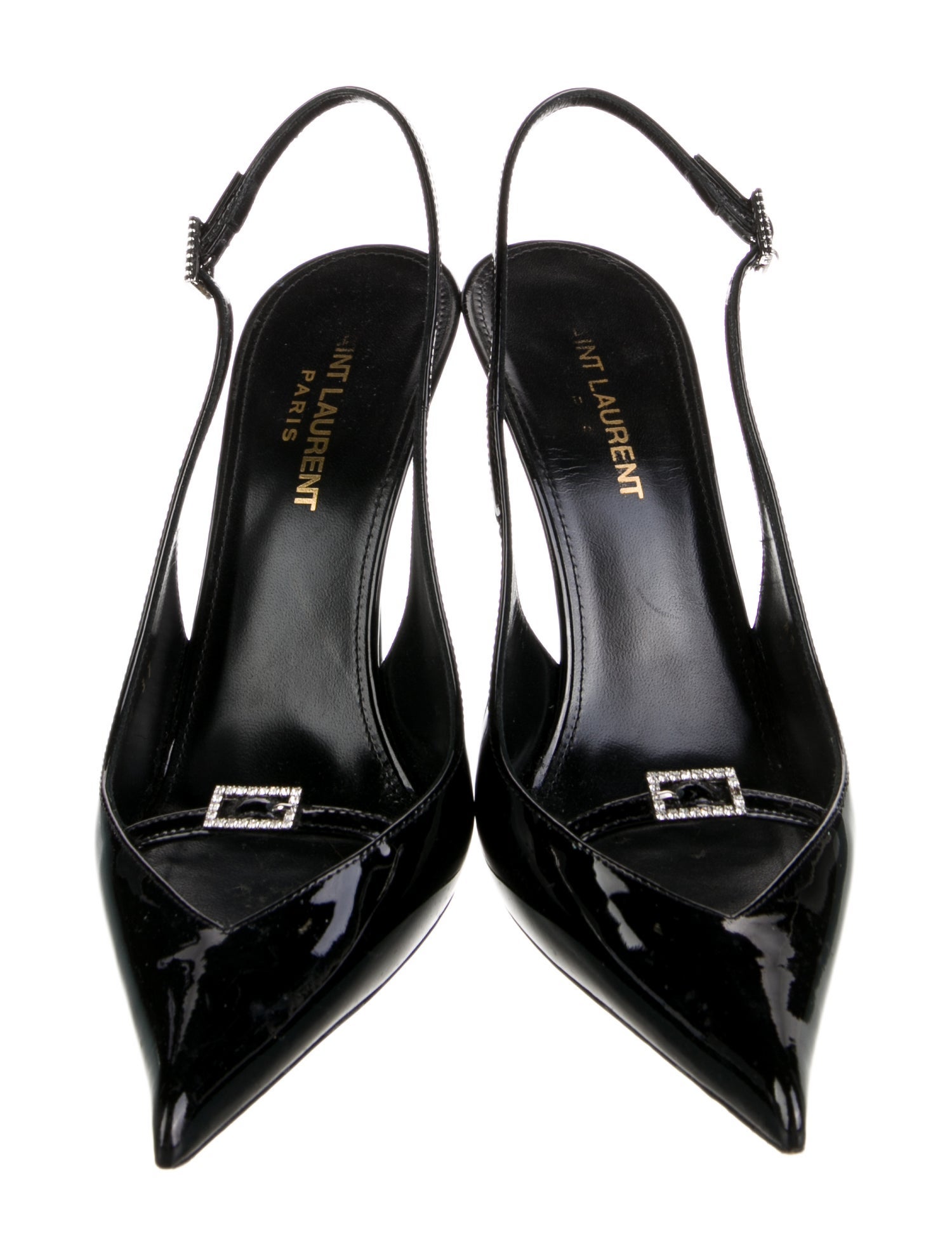 Saint Laurent Patent Leather Slingback Pumps