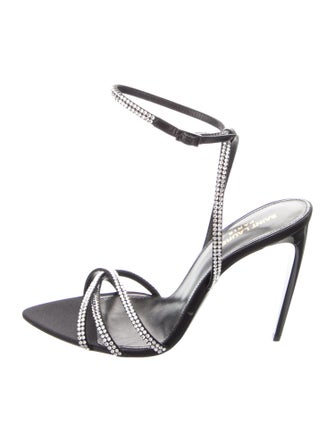 Saint Laurent Crystal Crystal Embellishments Sandals