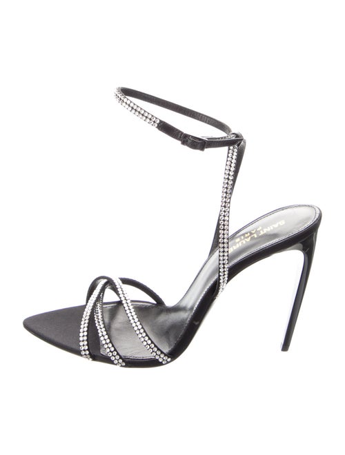 Saint Laurent Crystal Crystal Embellishments Sandals