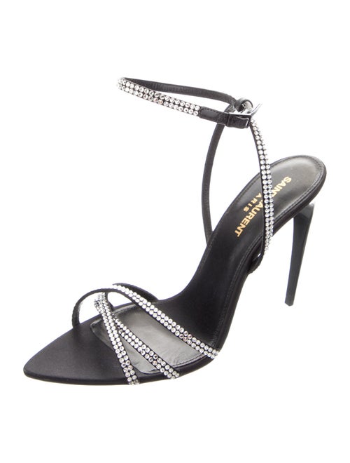 Saint Laurent Crystal Crystal Embellishments Sandals