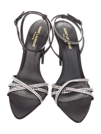 Saint Laurent Crystal Crystal Embellishments Sandals