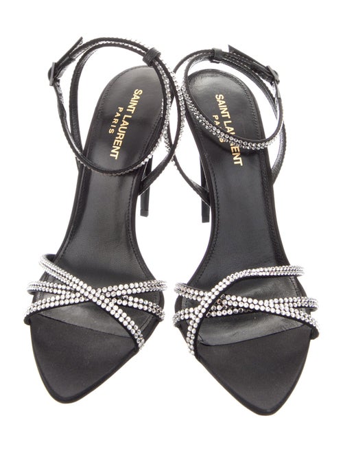 Saint Laurent Crystal Crystal Embellishments Sandals