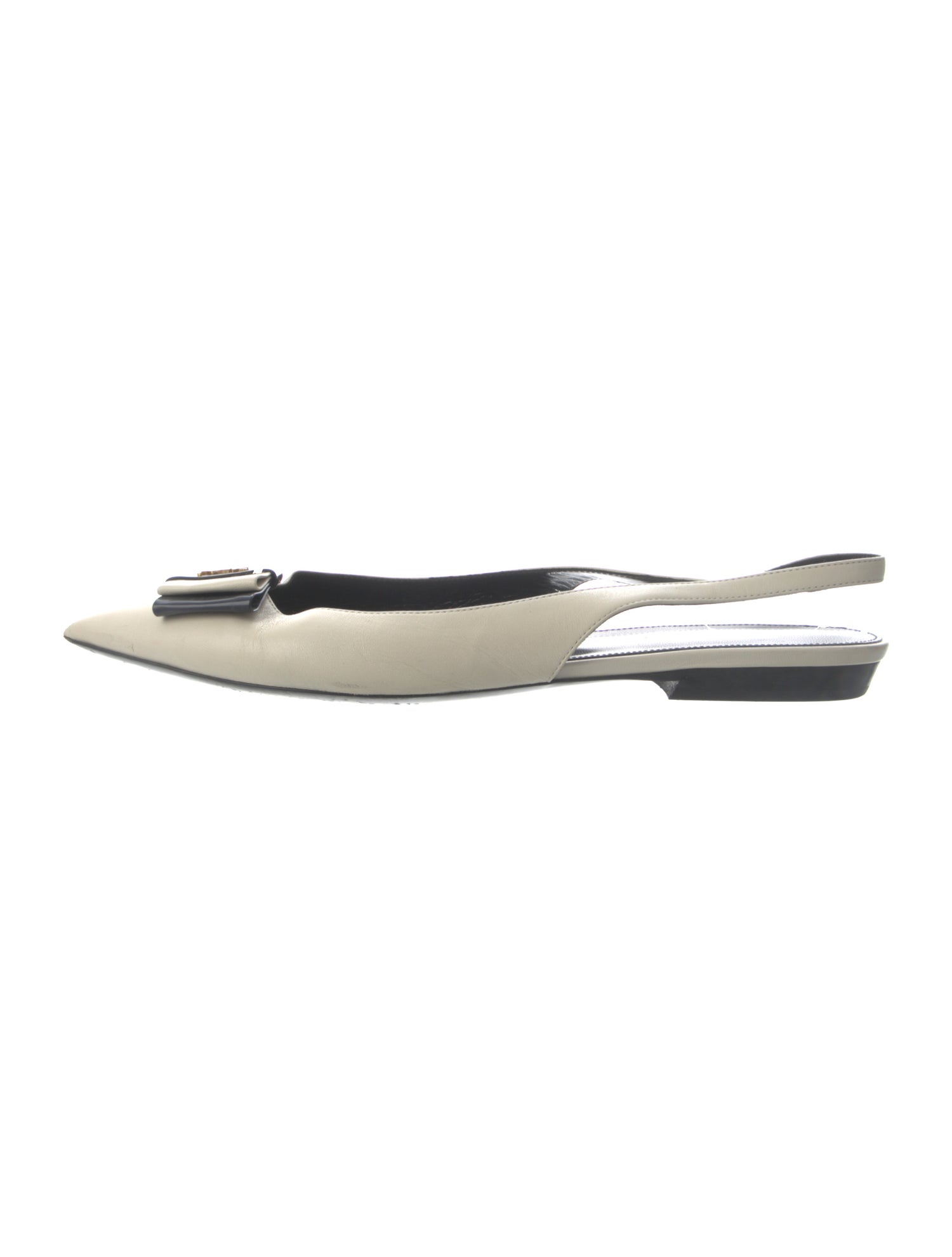Saint Laurent Leather Slingback Flats