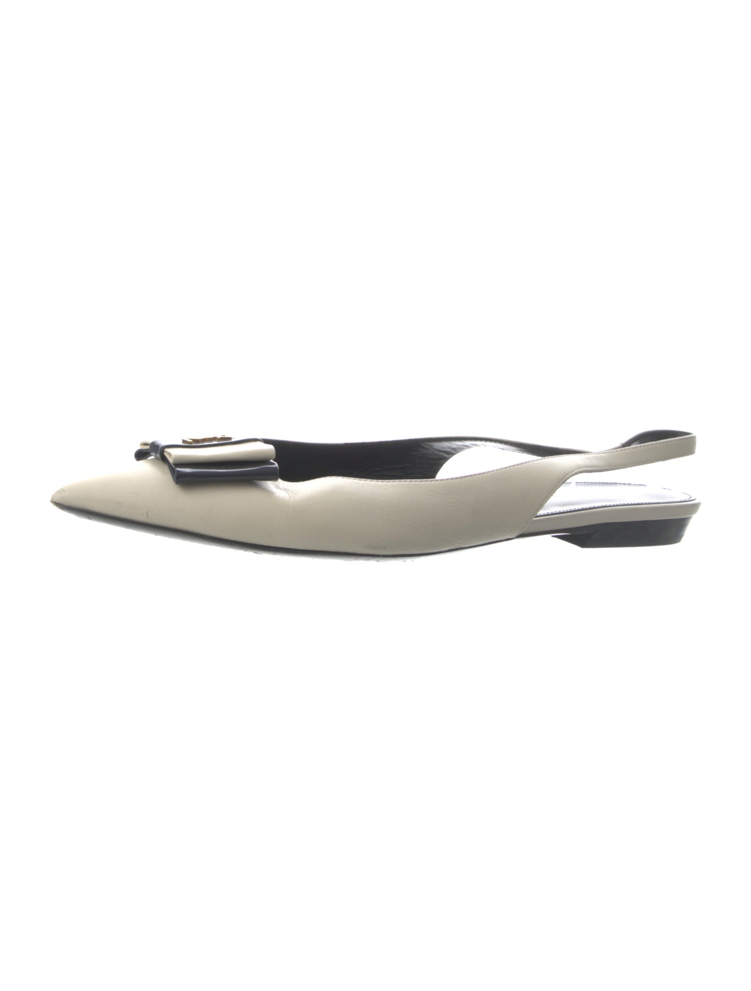 Saint Laurent Leather Slingback Flats