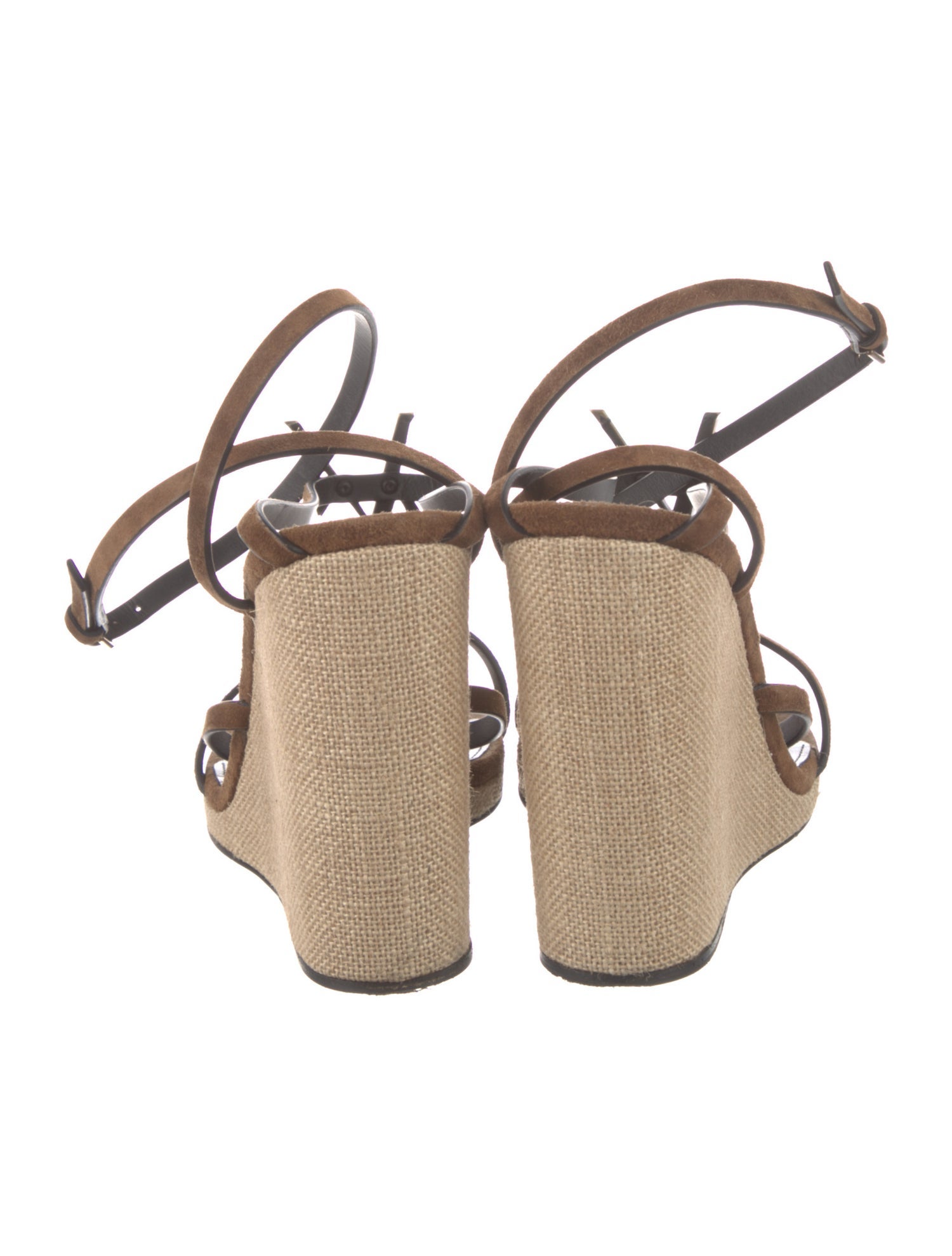 Saint Laurent Signature Logo Suede Espadrilles