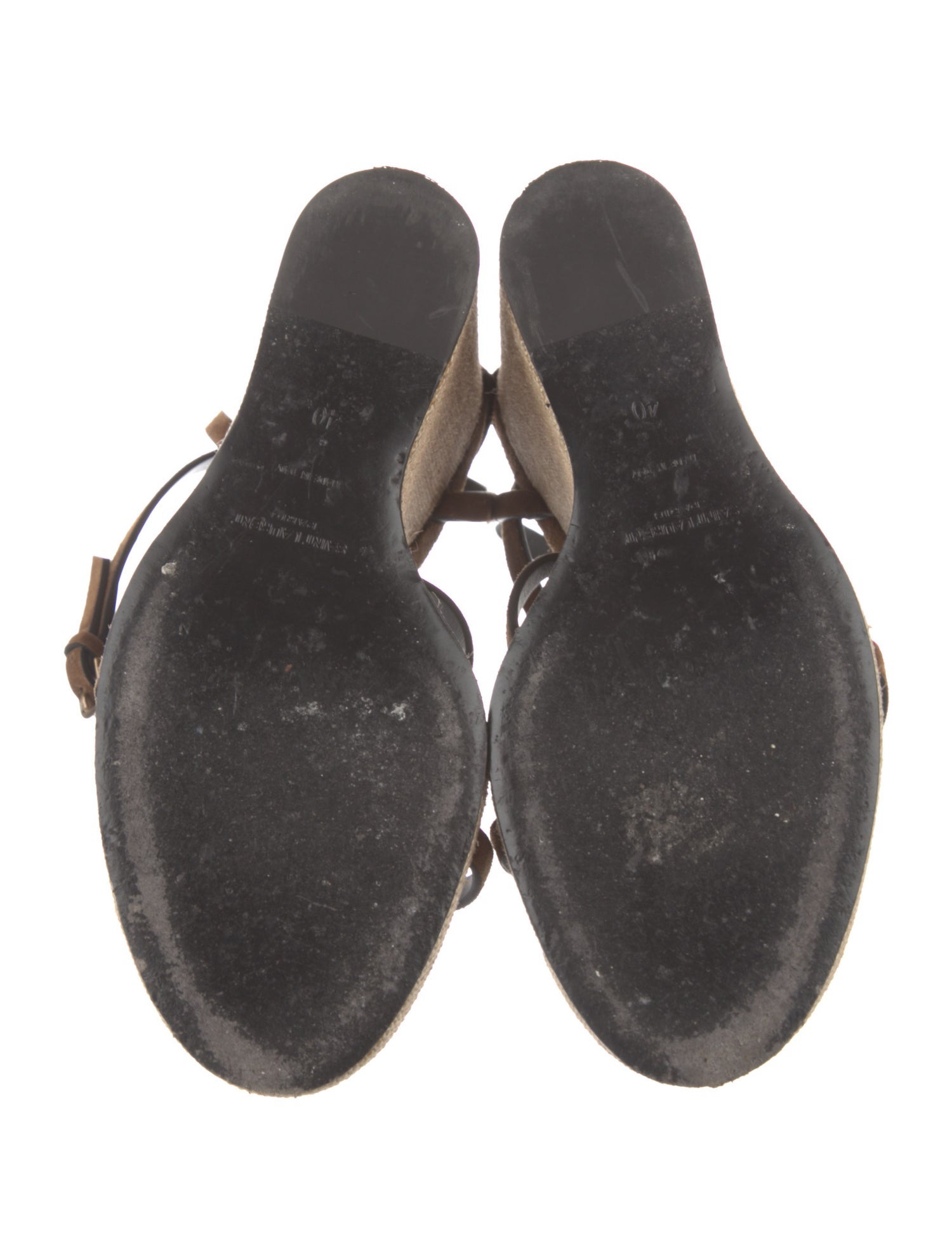 Saint Laurent Signature Logo Suede Espadrilles