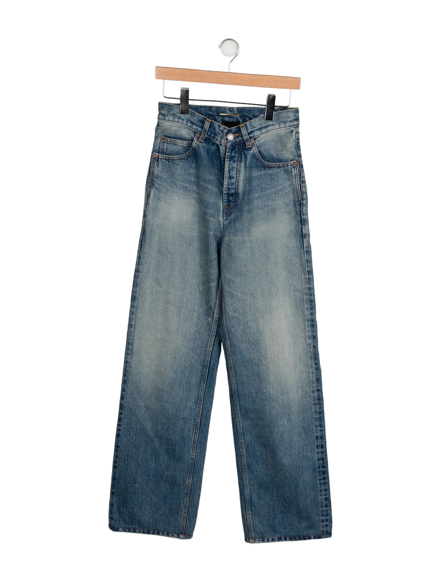 Saint Laurent High-Rise Wide Leg Jeans