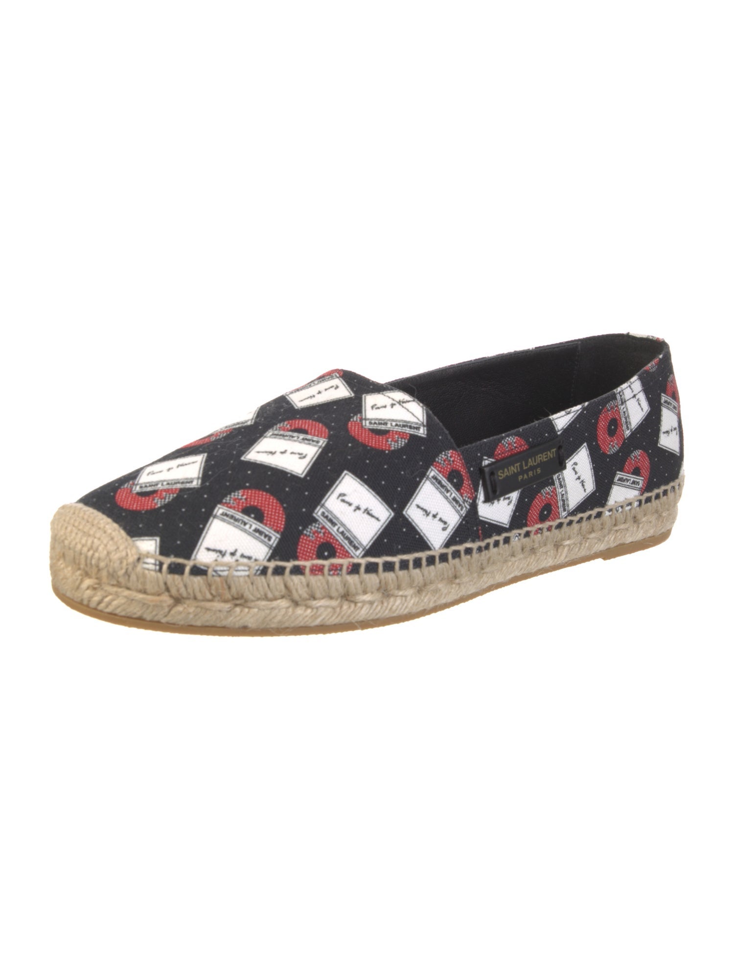 Saint Laurent Canvas Printed Espadrille Sneakers w/ Tags