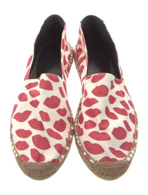 Saint Laurent Canvas Polka Dot Print Espadrilles