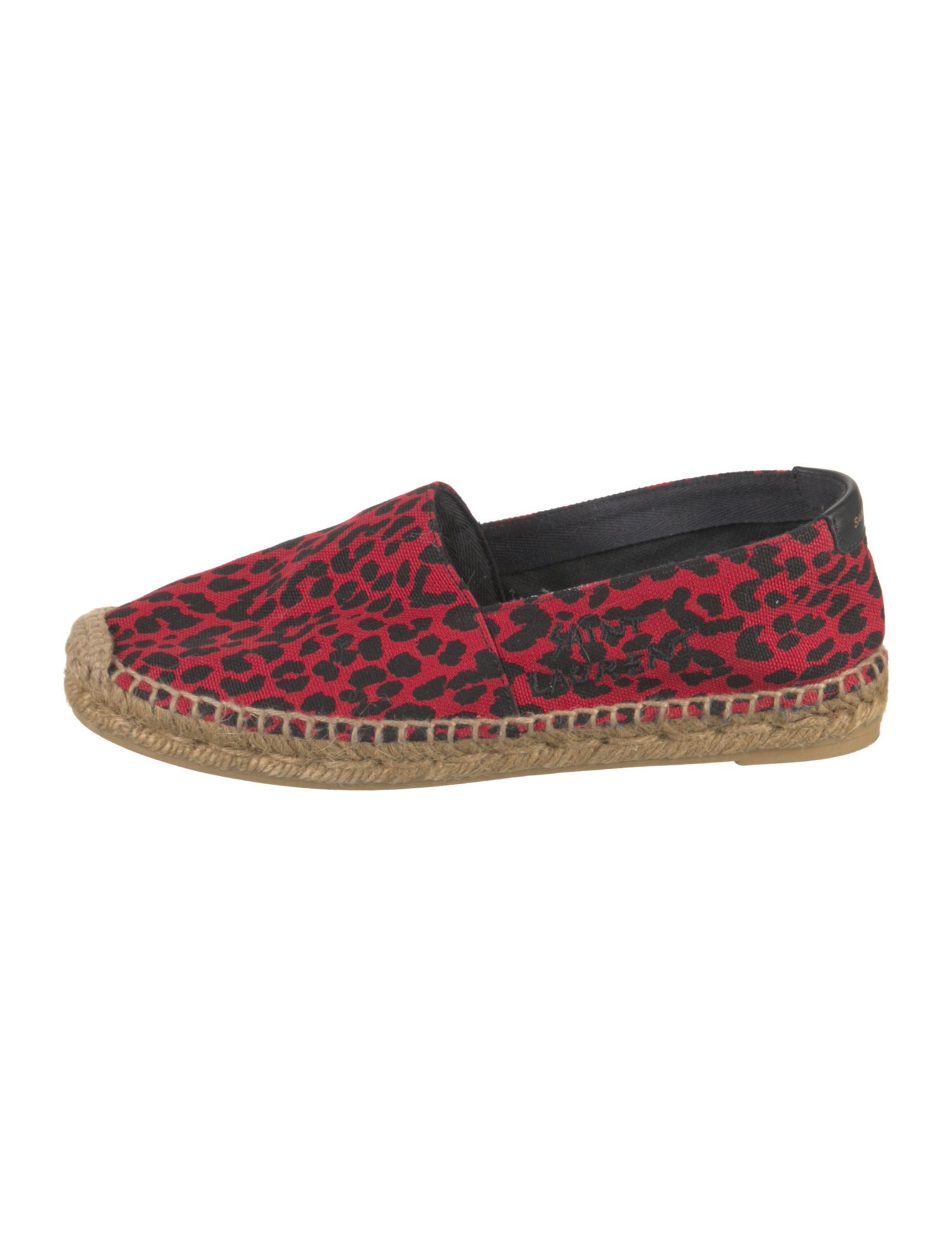 Saint Laurent Canvas Animal Print Espadrilles