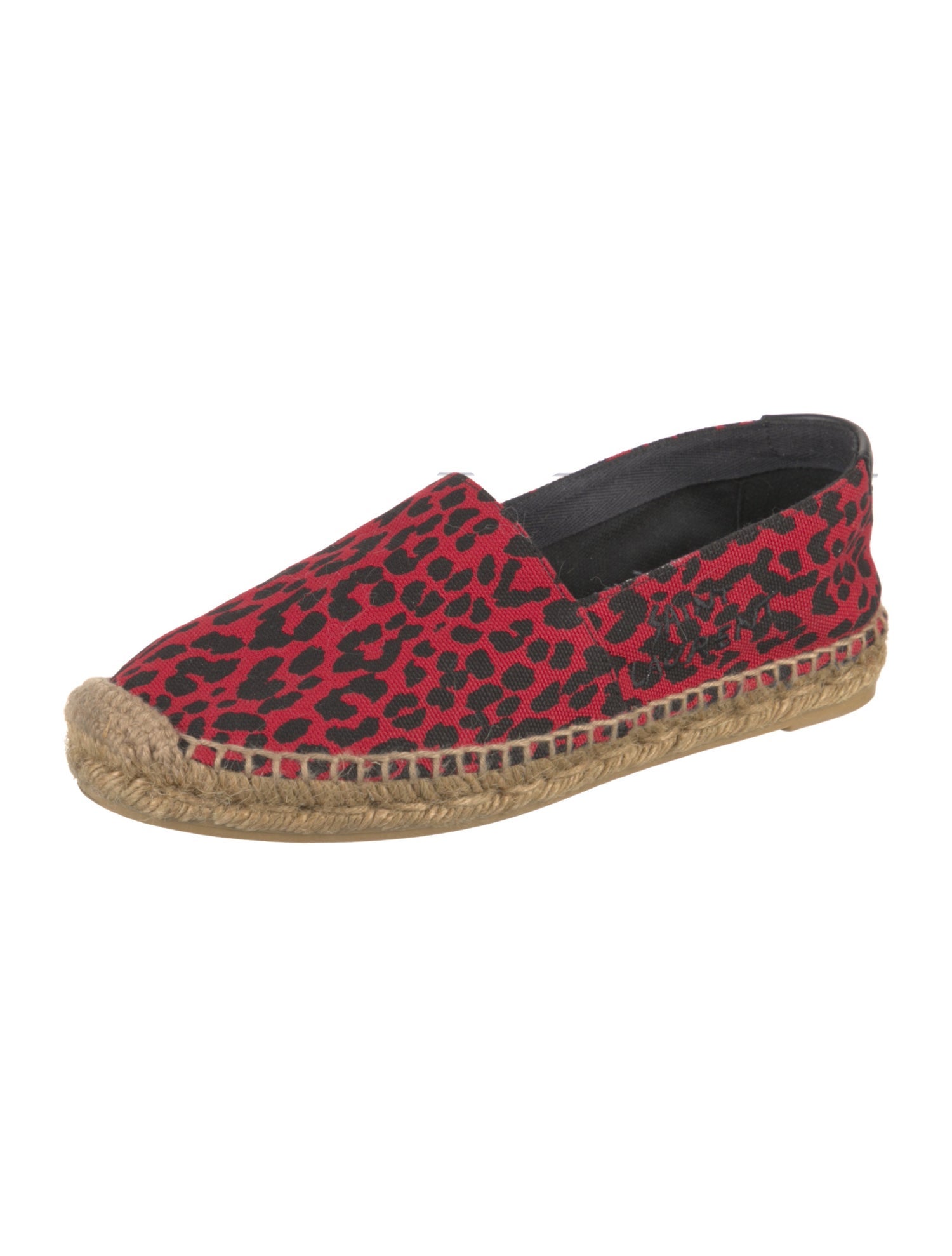 Saint Laurent Canvas Animal Print Espadrilles