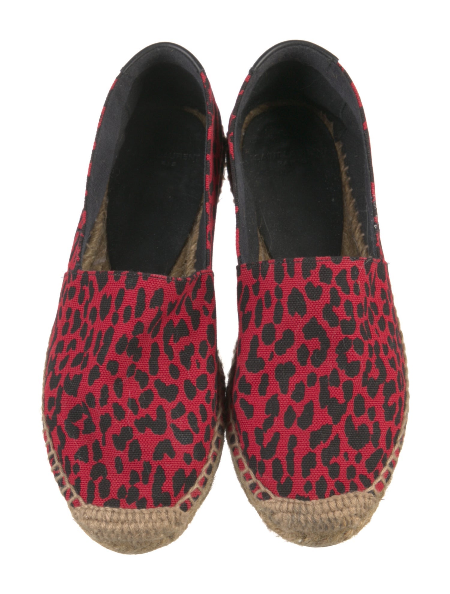 Saint Laurent Canvas Animal Print Espadrilles
