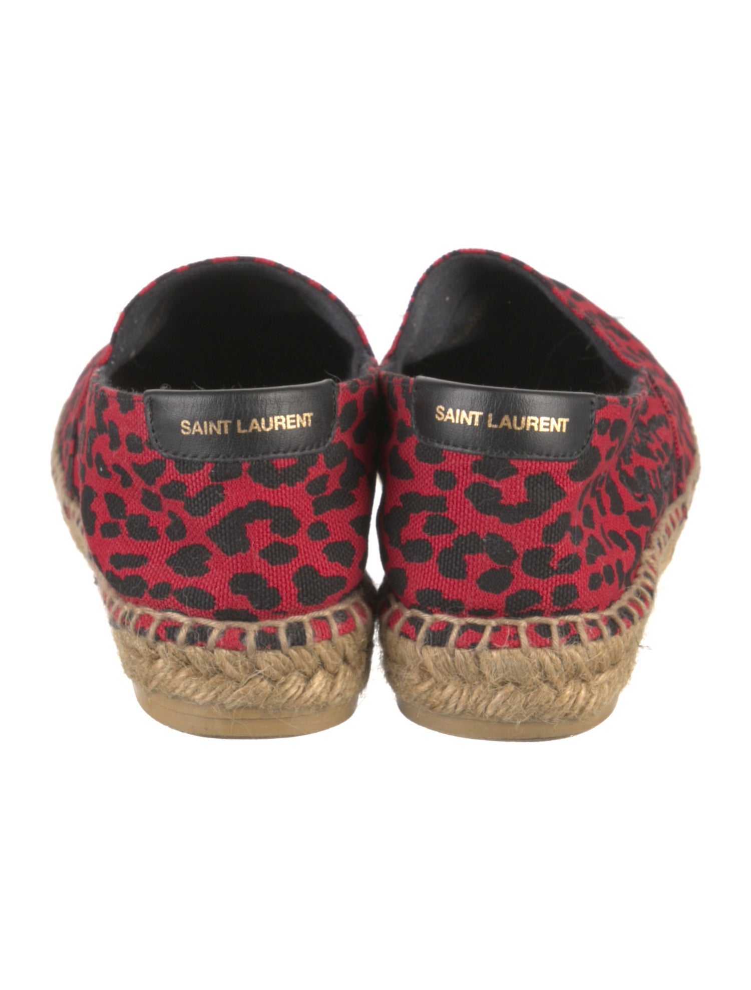 Saint Laurent Canvas Animal Print Espadrilles