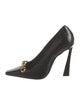 Saint Laurent Embossed Leather Chain-Link Accents Pumps