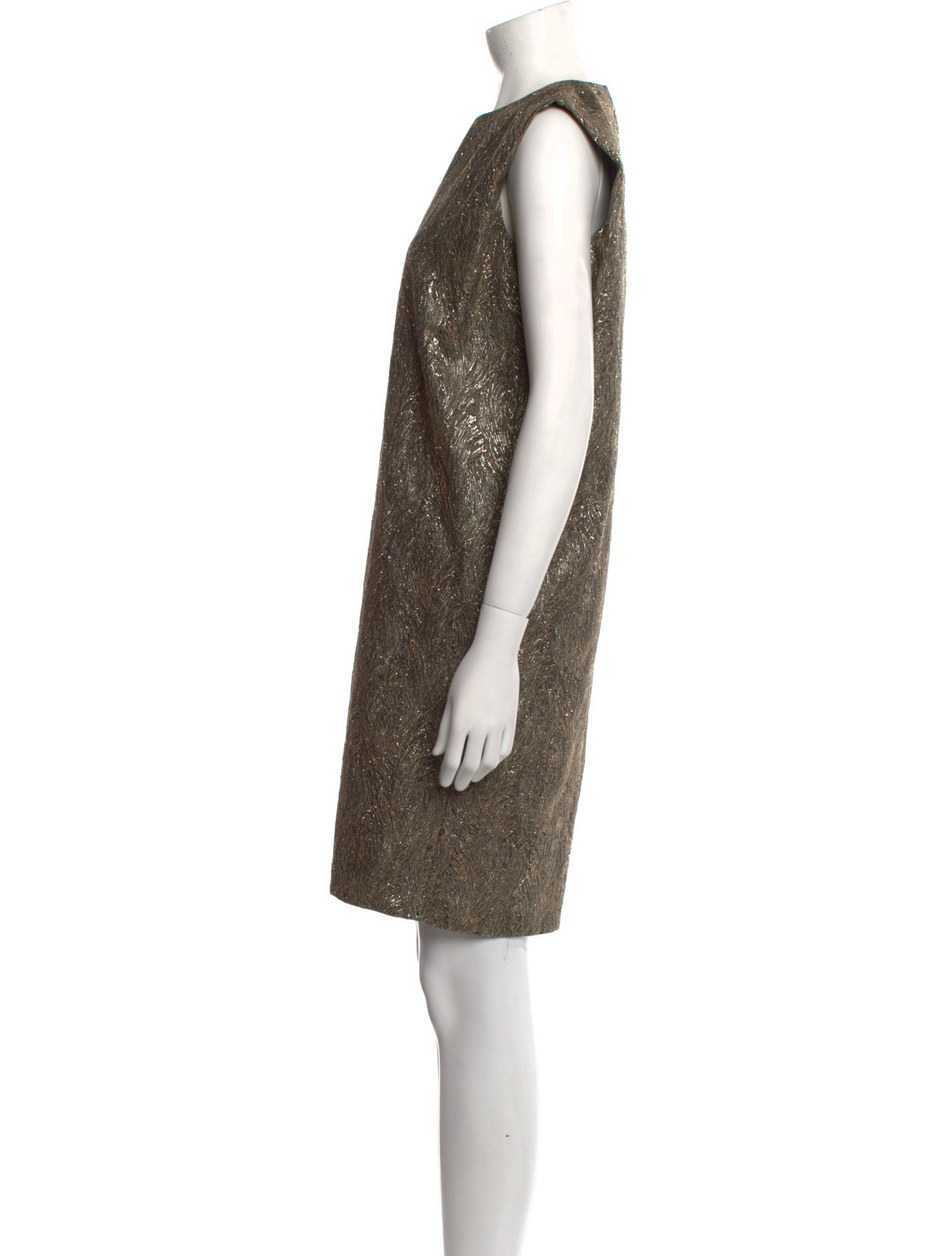 Saint Laurent Crew Neck Mini Dress