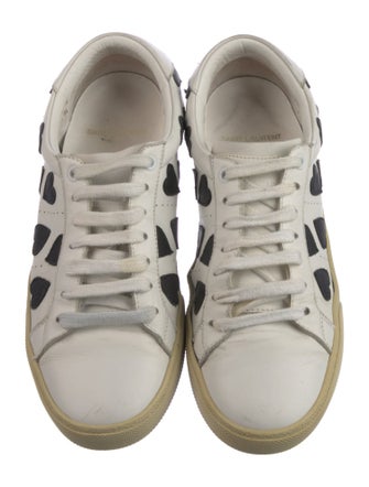 Saint Laurent Leather Leather Trim Embellishment Sneakers