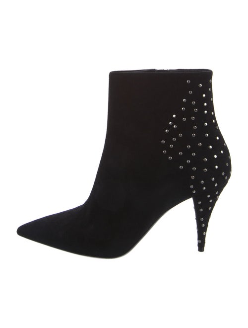 Saint Laurent Suede Studded Accents Boots