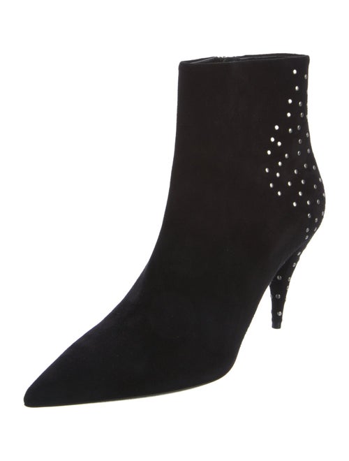 Saint Laurent Suede Studded Accents Boots