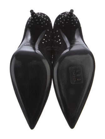 Saint Laurent Suede Studded Accents Boots