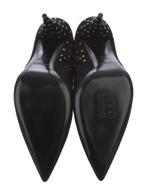 Saint Laurent Suede Studded Accents Boots