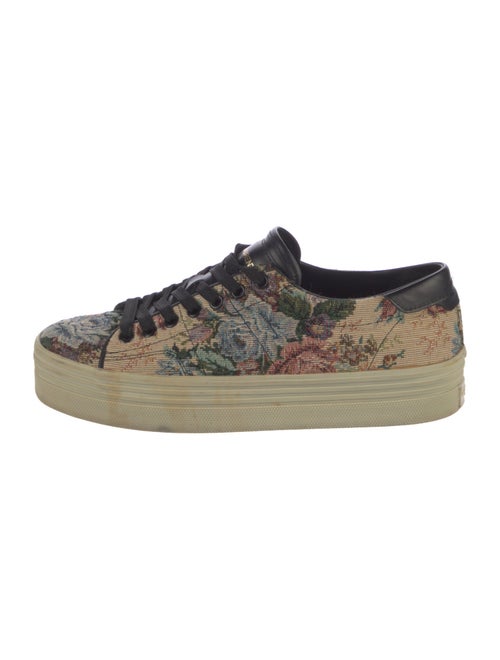 Saint Laurent Floral Print Sneakers