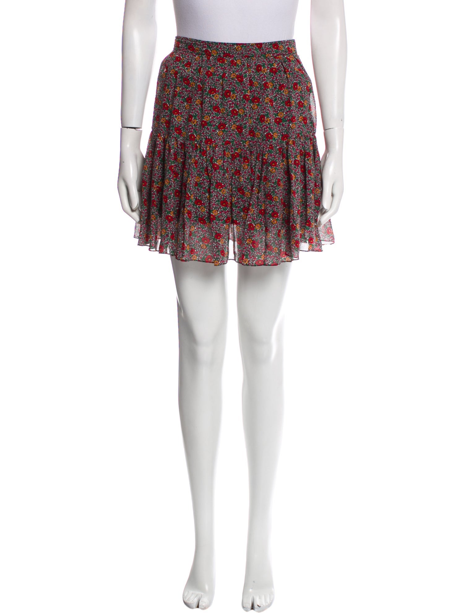 Saint Laurent Silk Mini Skirt