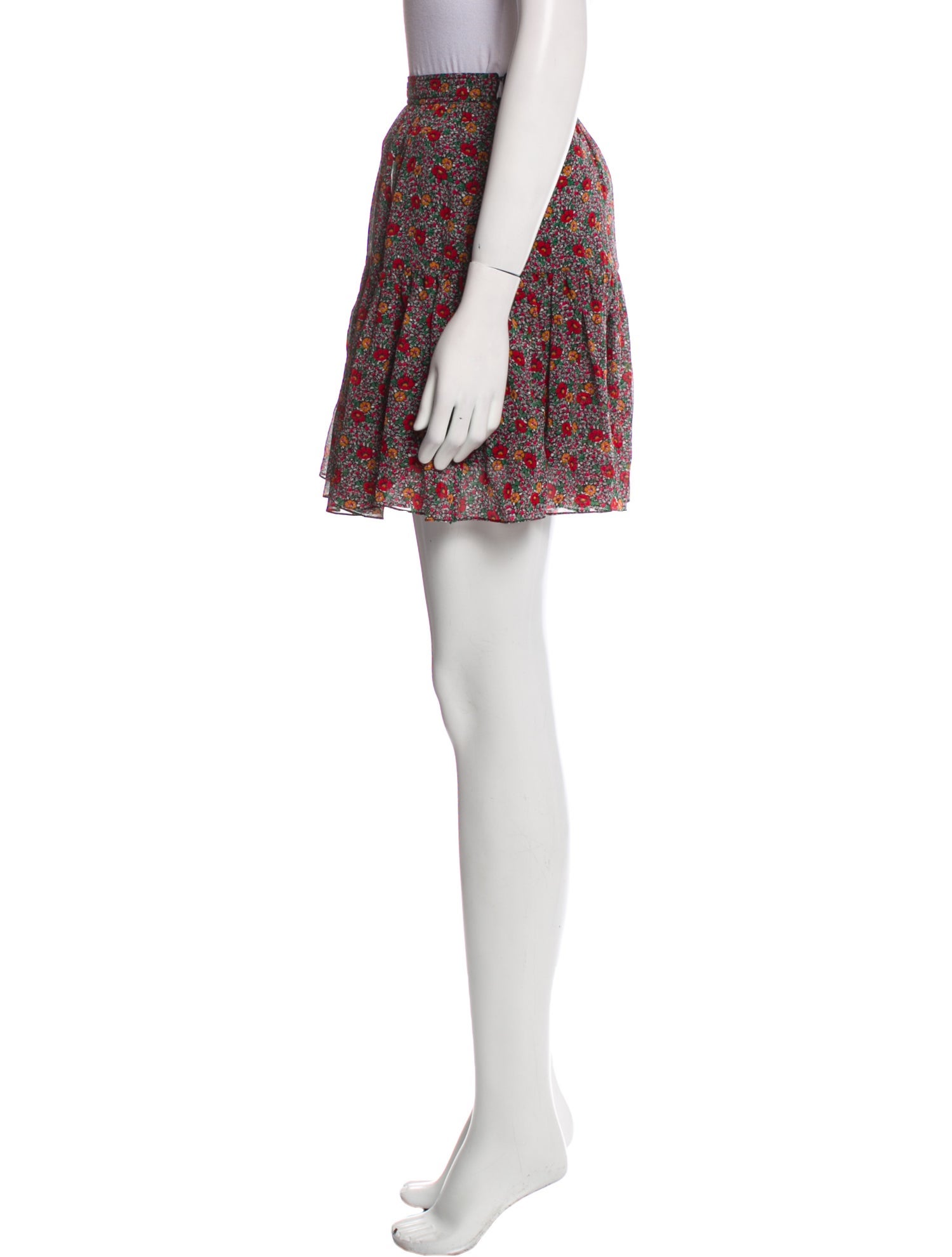 Saint Laurent Silk Mini Skirt