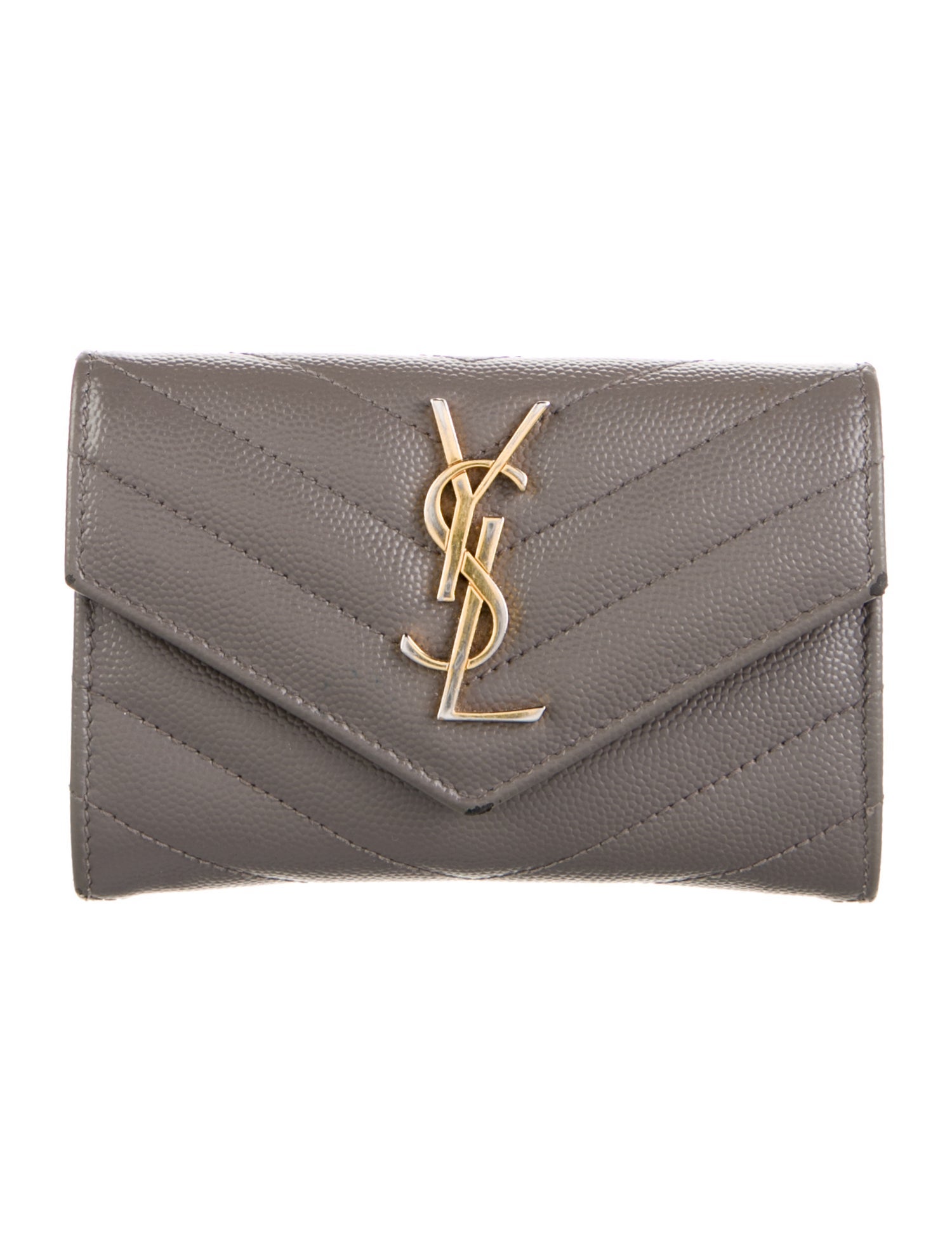 Saint Laurent 2021 Chevron Compact Wallet