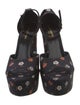 Saint Laurent Satin Floral Print D'Orsay Pumps