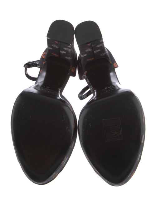 Saint Laurent Satin Floral Print D'Orsay Pumps