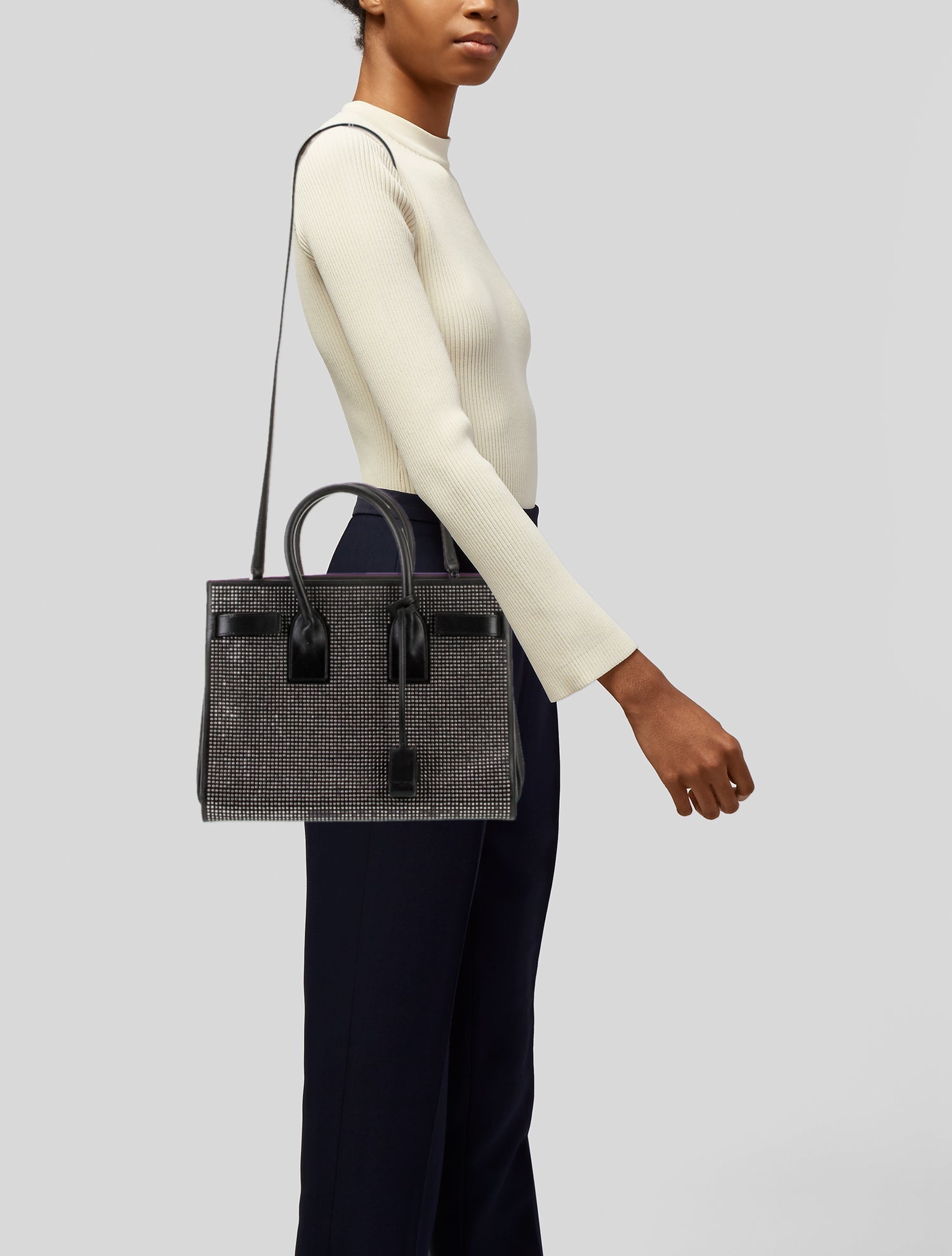 Saint Laurent Leather Sac De Jour Small