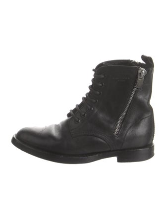 Saint Laurent Leather Combat Boots