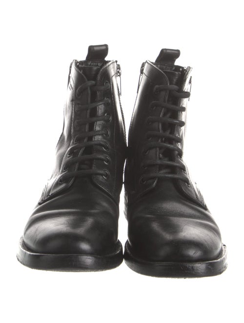 Saint Laurent Leather Combat Boots