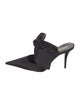 Saint Laurent Suede Bow Accents Mules
