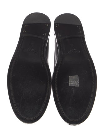 Saint Laurent Chevron Leather Loafers