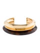 Saint Laurent Resin Tortoiseshell Cuff Bracelet