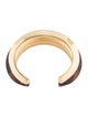 Saint Laurent Resin Tortoiseshell Cuff Bracelet