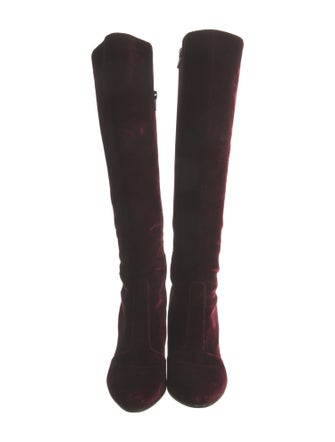 Saint Laurent Velvet Boots
